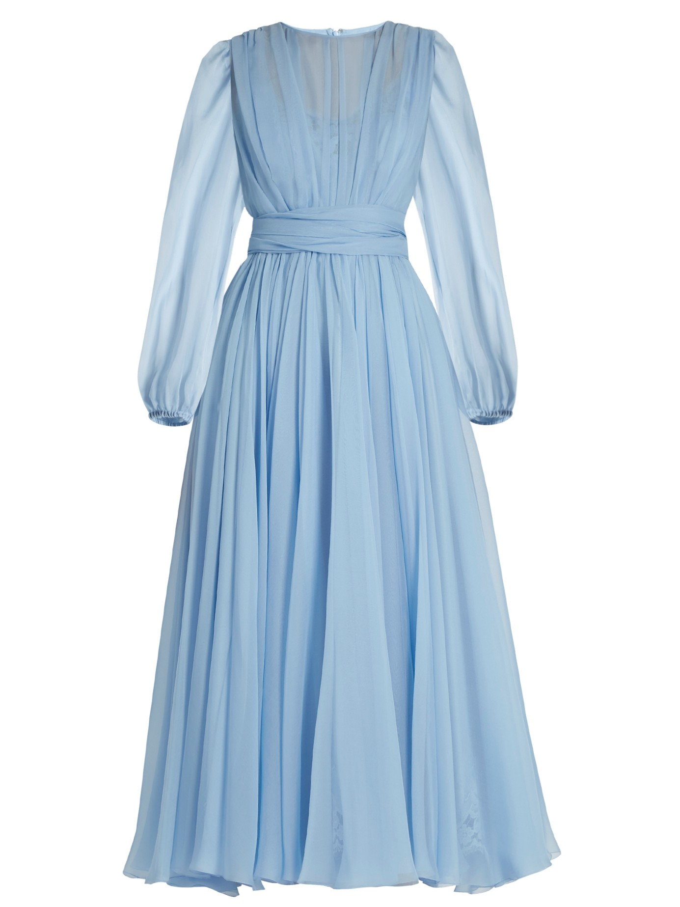 Light blue chiffon shop gown
